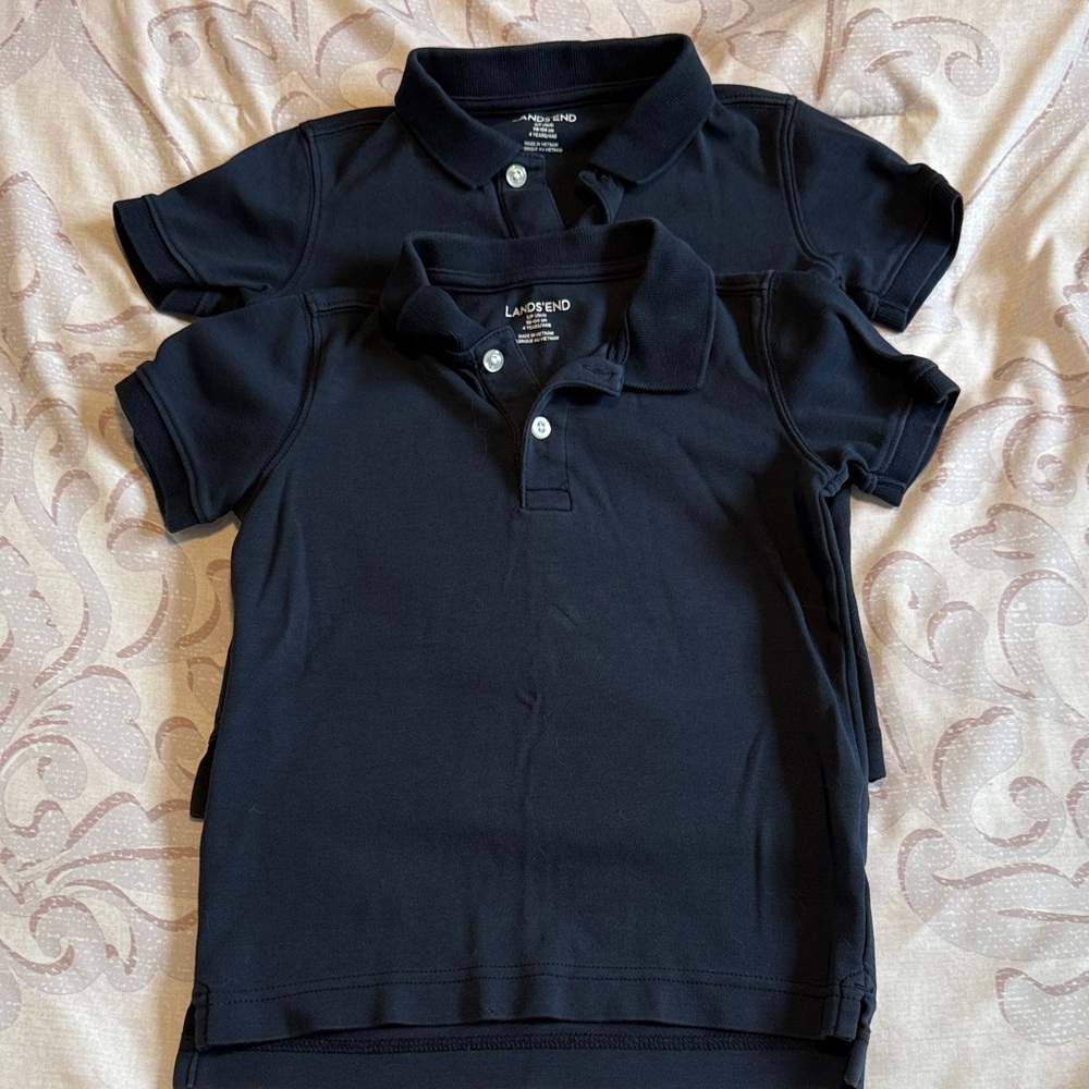 Lands’ End Kids Navy Polo Shirts size 4